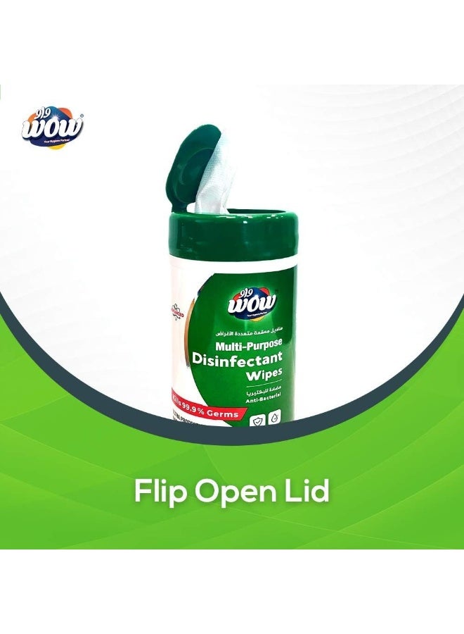 WOW Multi-Purpose Disinfectant Wipes - 80 Count - Image 2