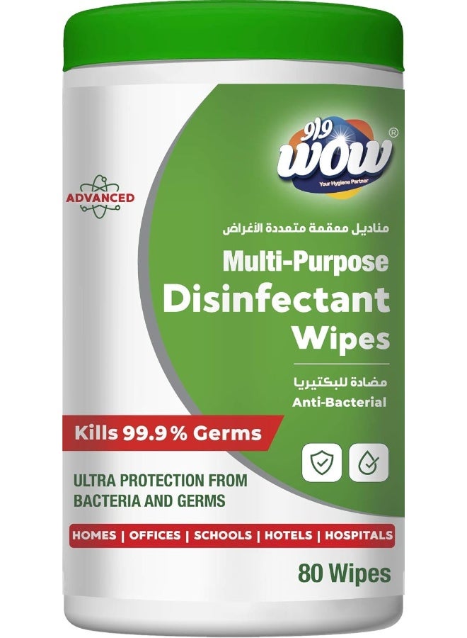 WOW Multi-Purpose Disinfectant Wipes - 80 Count - Image 1