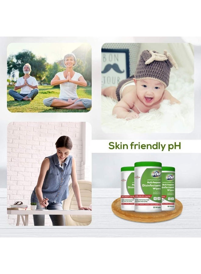 WOW Multi-Purpose Disinfectant Wipes - 80 Count - Image 4