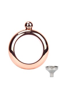 Hip Flask Portable Bangle Hip Flask with Crystal Lid for Men Women 3.5 OZ Wrist Hip Flask for Wine Bangle Bangle Hip Flask Gift  Rose Gold
