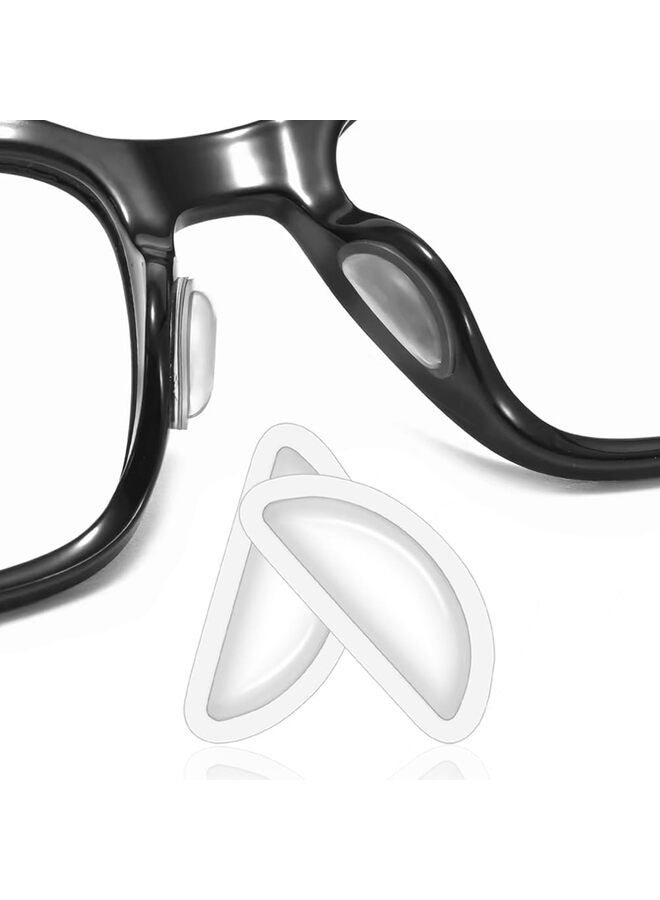20 Pairs Eyeglass Nose Pads, Soft Silicone Adhesive Glasses Nose Pad, Anti-Slip Heighten Air Chamber Nose Pads for Full Plastic Frames (Color : Clear, Size : 20PCS) - Image 1