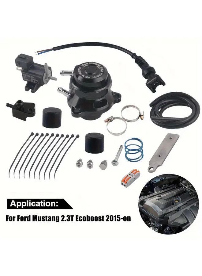 Black Atmospheric Blow Off Valve For Ford Mustang 2.3T Ecoboost 2015 On - Image 1