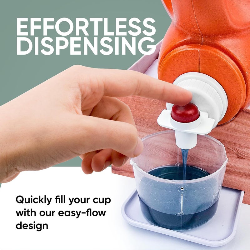 Skywin TidyFriend No-Spill Wood Liquid Laundry Detergent Dispenser Holder, Laundry Soap Dispenser Holder with Drip Tray for Laundry Room Organization - Image 5