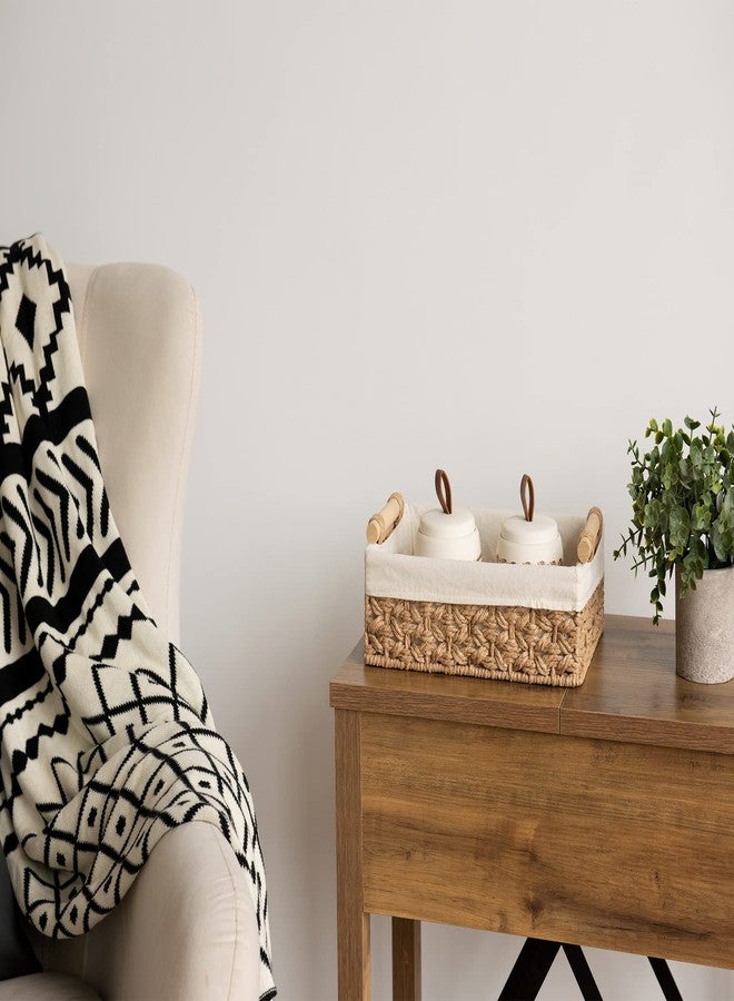 StorageWorks سلال StorageWorks للحمام للتنظيم، سلة خوص صغيرة لمنظم الحمام، سلة تخزين دائرية من حبل ورقي لسطح الحمام، مجموعة من 2 - Image 3