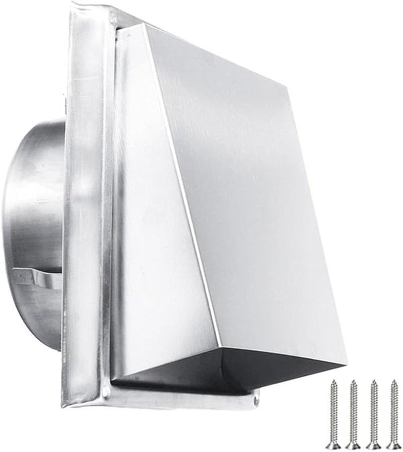 304 Stainless Steel Square Exhaust Fan Vent Cover 150mm Silver Wall Installation - Image 5
