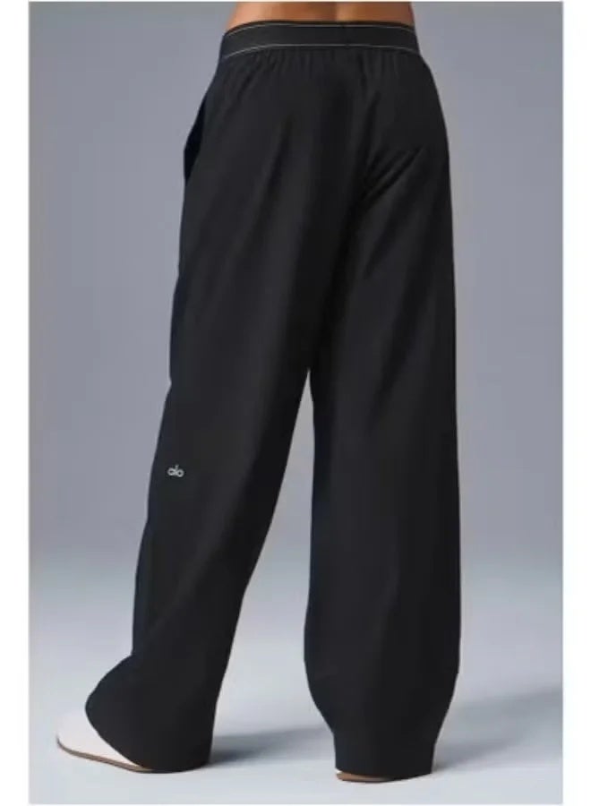 Alo Yoga Women's Wide Leg Track Pants with 30-Inch Inseam Regular Fit Black - Image 5