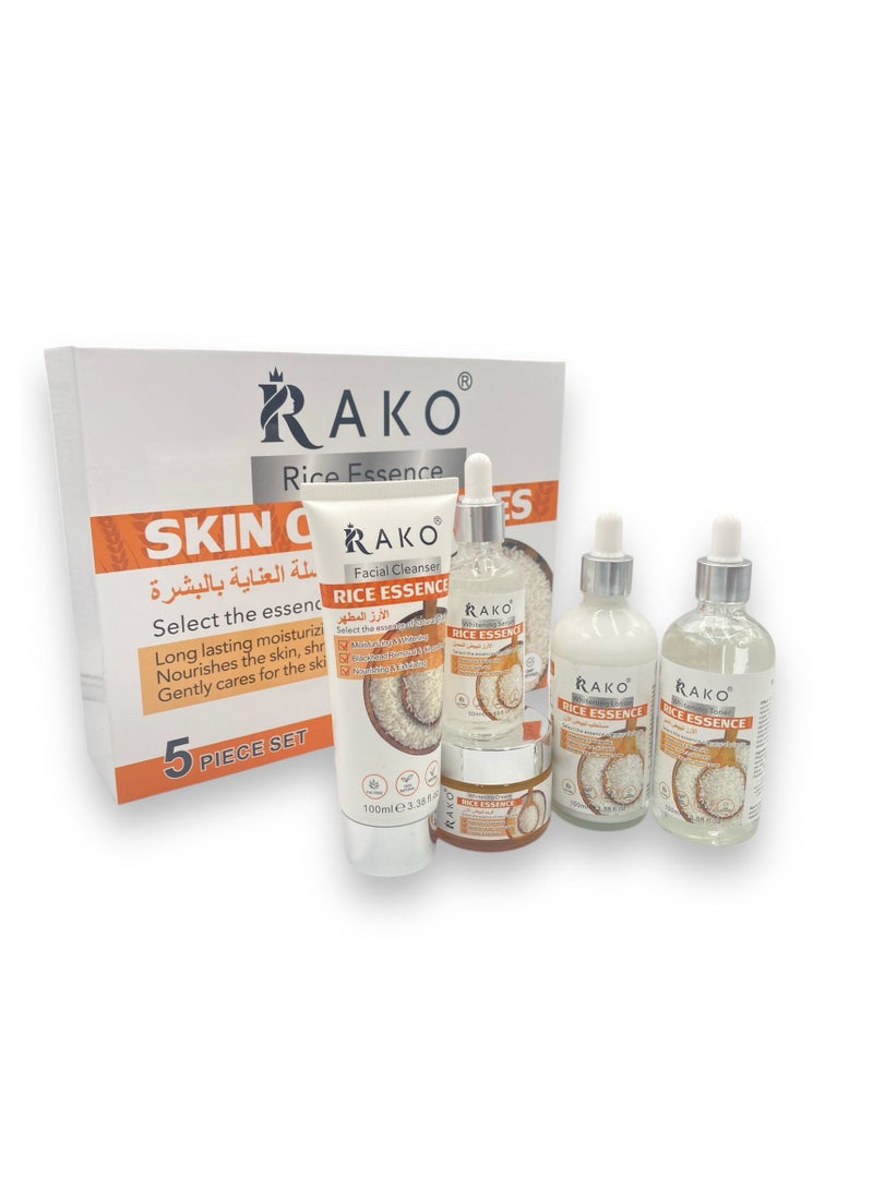 RAKO Rice Essence SKIN CARE SERIES 5 PIECE SET - Image 1