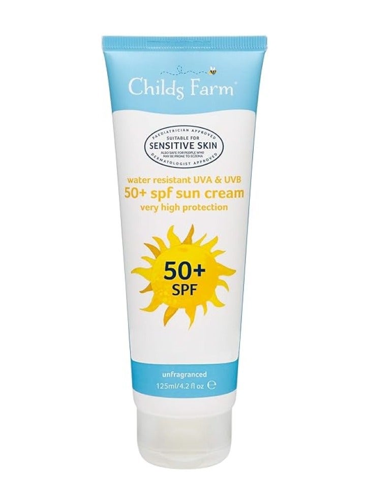 تشايلدز فارم كريم الوقاية من الشمس بمعامل حماية 50+ خالٍ من العطور، 125 مل - Image 1