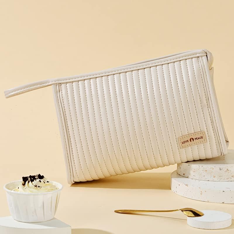 SUNBEET Cosmetic Bags for Women Small Makeup Bag for Purse Travel Portable Toiletry Bag for Women Waterproof Cute Pink Daily Use Storage Purse with Zipper for Travelling - Image 2