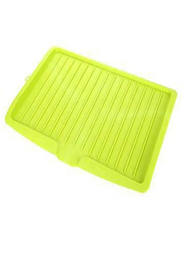 Krivety Drip Tray Dish Drainer Mat Plastic Kitchen Dish Draining Rack Dish Drain Board Sink Side Drip Sloping Draining Tray for Pots, Pans, Green (Green) - Image 1