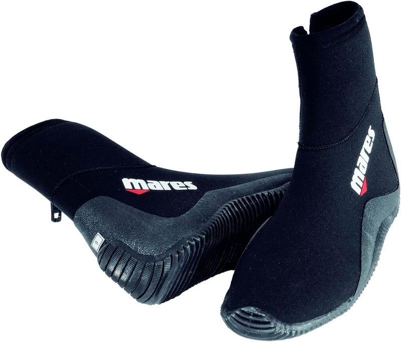 Mares Adult Classic 3mm Neoprene High Top Scuba Diving Boots for Men & Women - Wide Toecap, Leveled Sole & Side Zip - Image 1