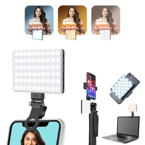 SKYVIK SIGNI Face Fill Light with 3 Adjustable Modes for Vlogs, Zoom Video Conferencing, Makeup, & Fashion Selfie Reel. CRI 95+ for True Colors, 1800mAh Battery, Type-C with Laptop & Phone Clip - Image 1