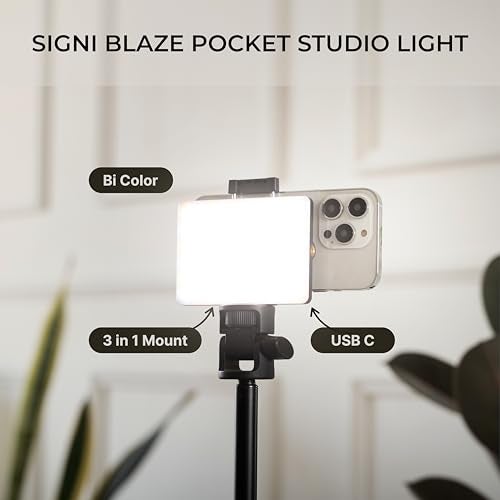 SKYVIK SIGNI Face Fill Light with 3 Adjustable Modes for Vlogs, Zoom Video Conferencing, Makeup, & Fashion Selfie Reel. CRI 95+ for True Colors, 1800mAh Battery, Type-C with Laptop & Phone Clip - Image 2