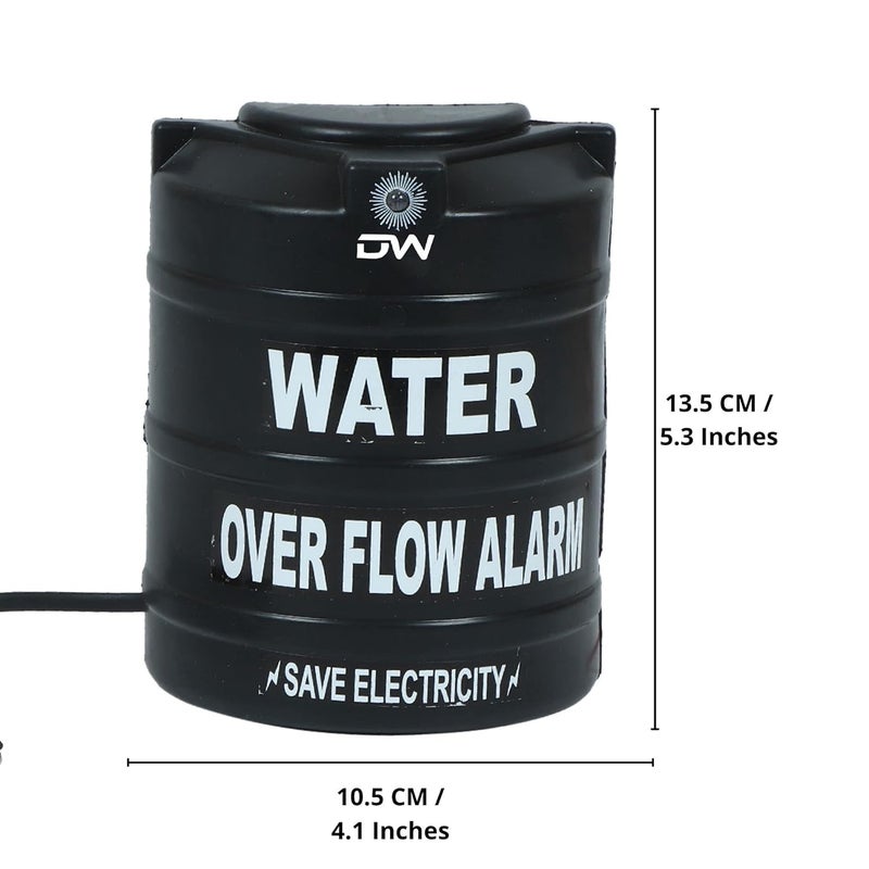 Digiway Digiway Water Tank Alarm Overflow Bell Water Overflow Alarm with SensorWater Overflow Alarm with Voice Sound Water Alarm Overflow with Sensor Water Tank AlarmBlack  - Image 3