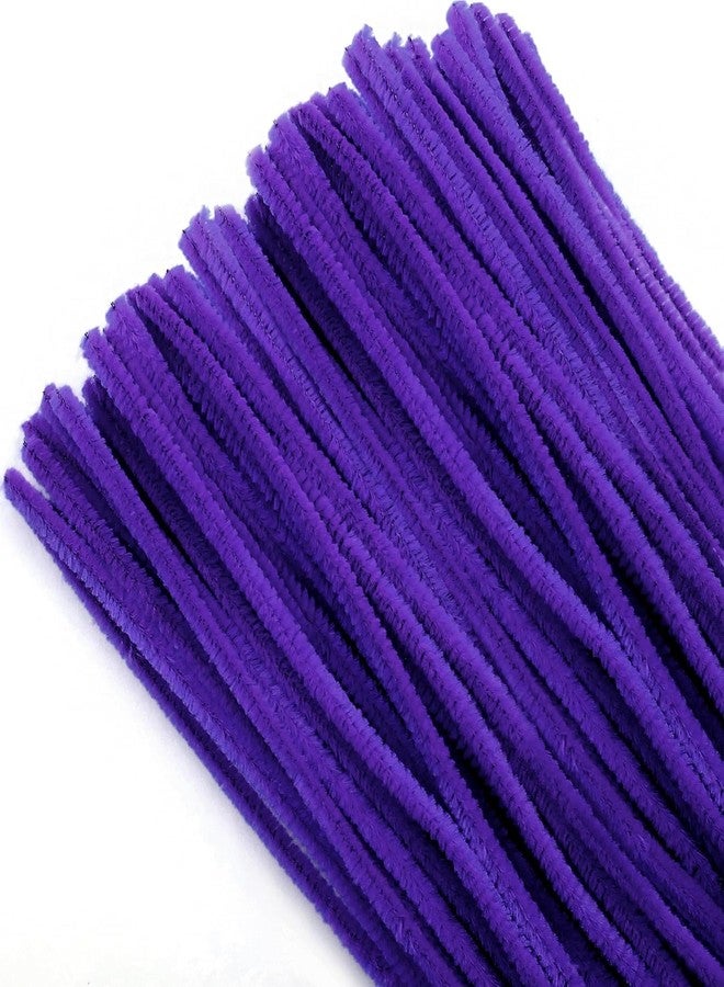 BestUBuy Pipe Cleaners 100 Pcs,Chenille Stems for DIY Crafts Decorations Creative School Projects (6 mm x 12 Inch)-(Purple) - Image 1