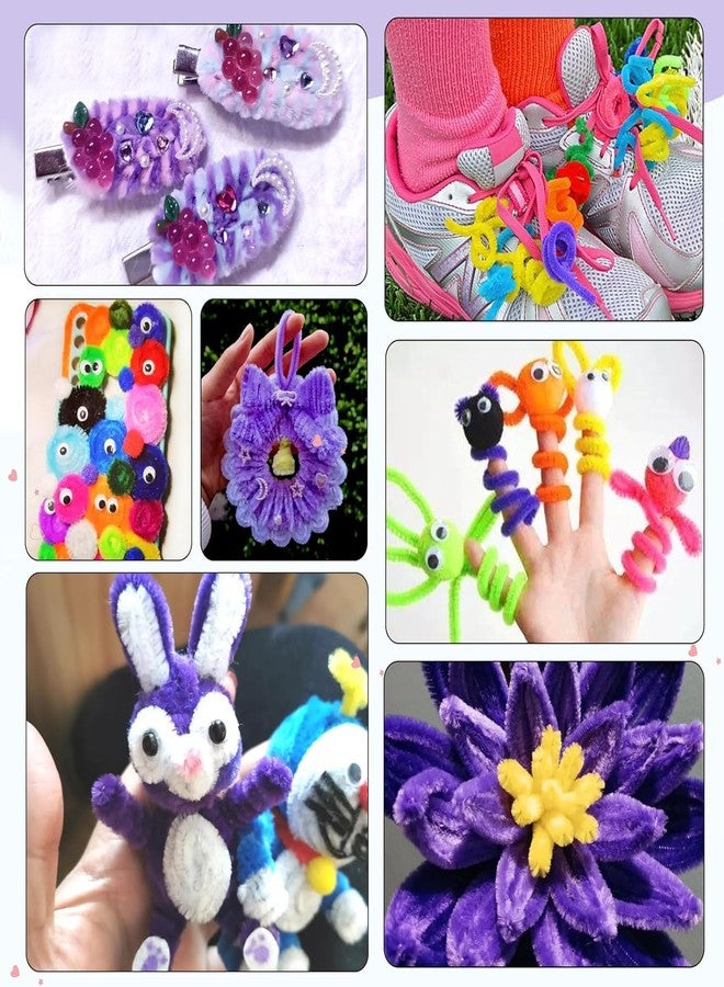 BestUBuy Pipe Cleaners 100 Pcs,Chenille Stems for DIY Crafts Decorations Creative School Projects (6 mm x 12 Inch)-(Purple) - Image 2