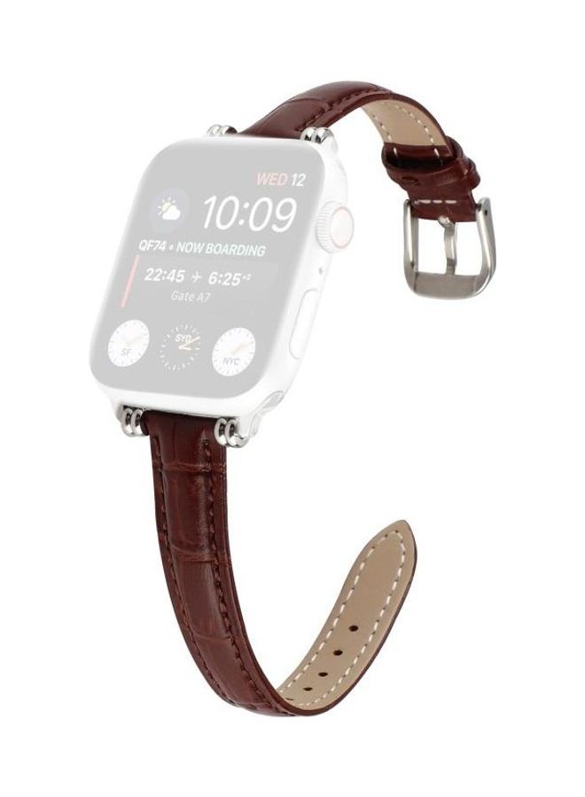 نيبمينينت سوار ساعة بديل بتصميم عرقي لساعات أبل سيريس 1/2/3/4/5/6/7 SE مقاس 42/44/45 مم بني - Image 1