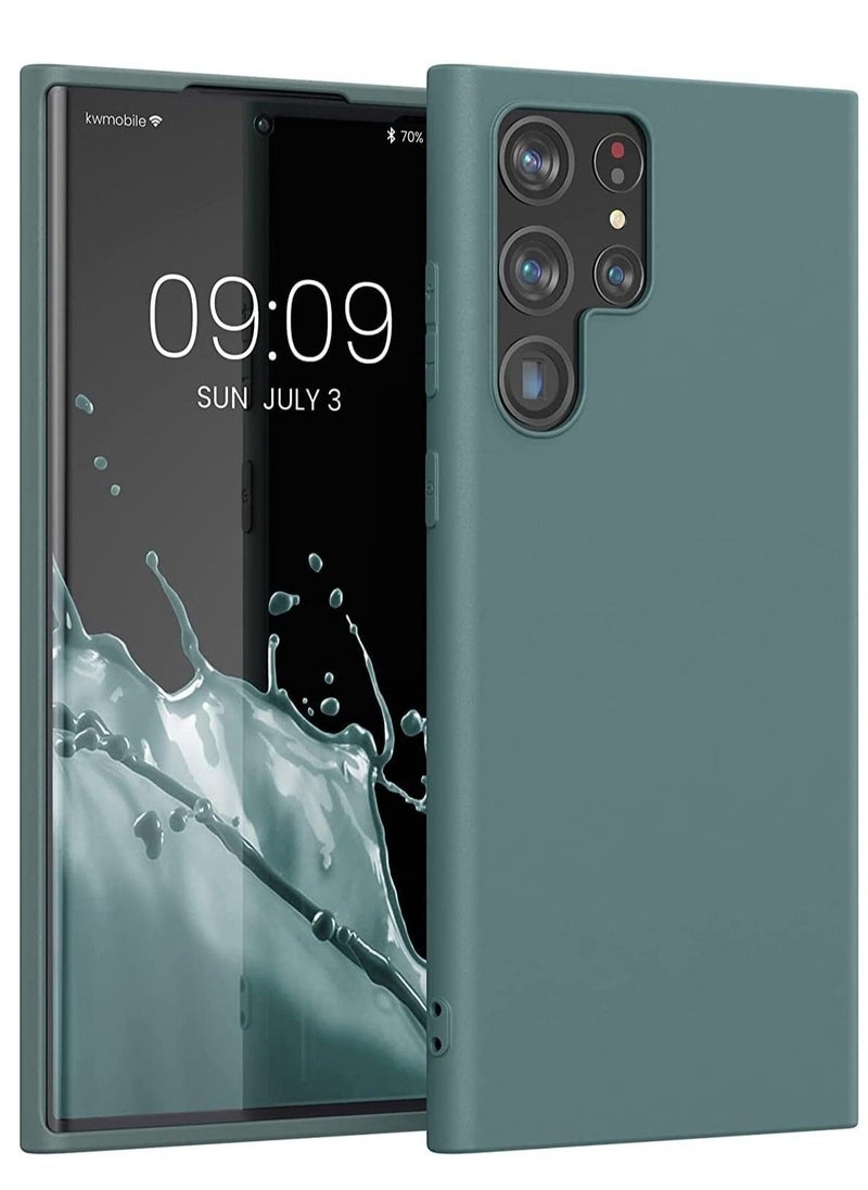 Compatible with Samsung Galaxy S22 Ultra Soft Slim Smooth Flexible Protective Phone Cover (Green) - Image 1