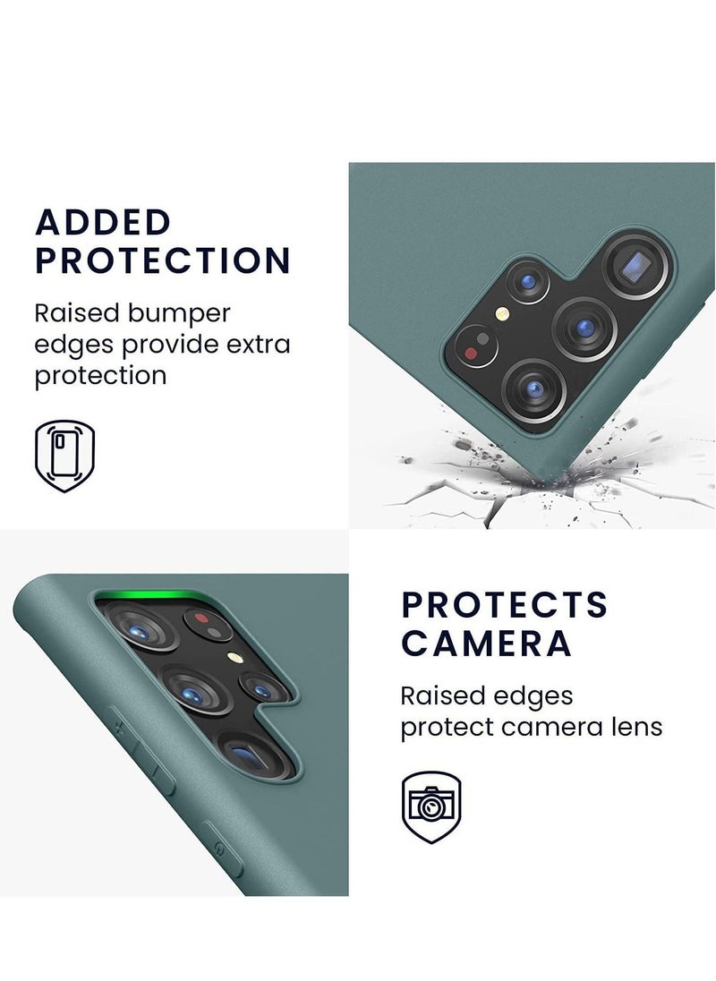 Compatible with Samsung Galaxy S22 Ultra Soft Slim Smooth Flexible Protective Phone Cover (Green) - Image 4