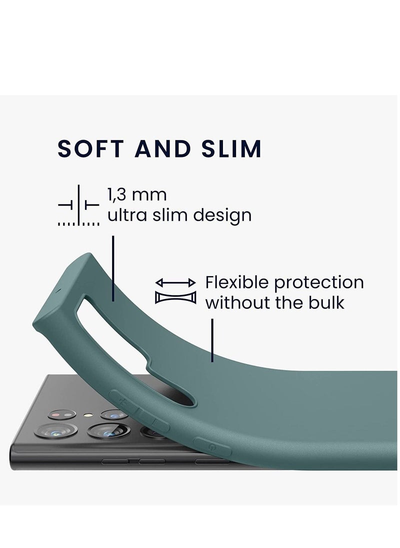 Compatible with Samsung Galaxy S22 Ultra Soft Slim Smooth Flexible Protective Phone Cover (Green) - Image 2