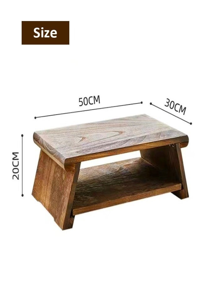 C&C Home - Modern Design Foldable Japanese Style Foldable Low Coffee Table 50 x 30 x 20 cm (Fully Assembled) - Image 1