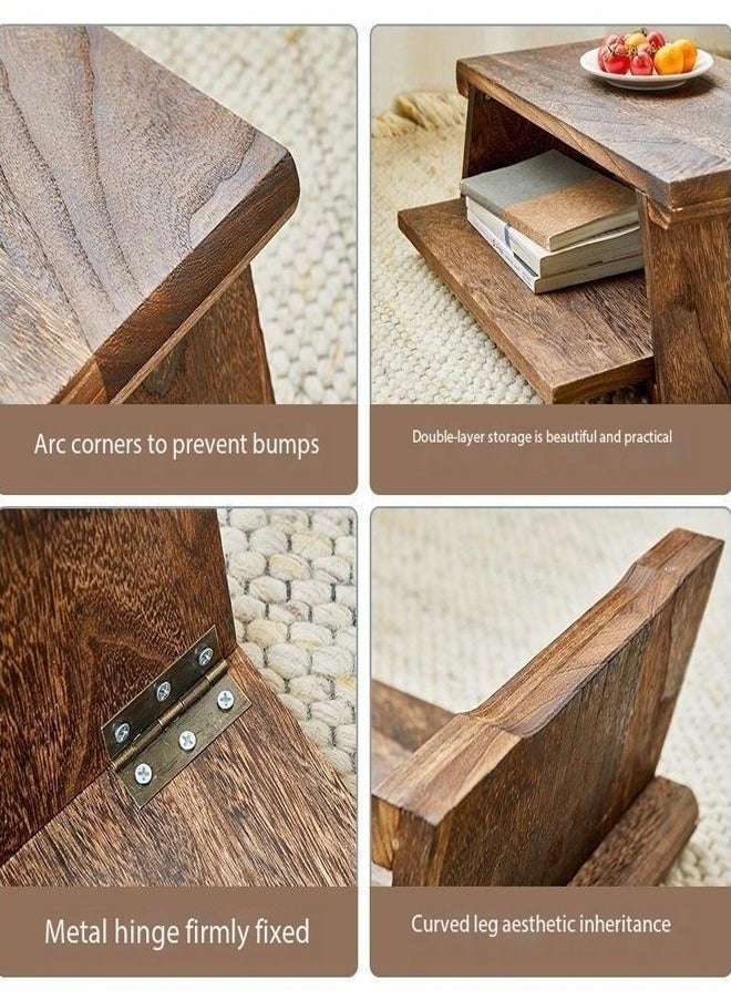 C&C Home - Modern Design Foldable Japanese Style Foldable Low Coffee Table 50 x 30 x 20 cm (Fully Assembled) - Image 1