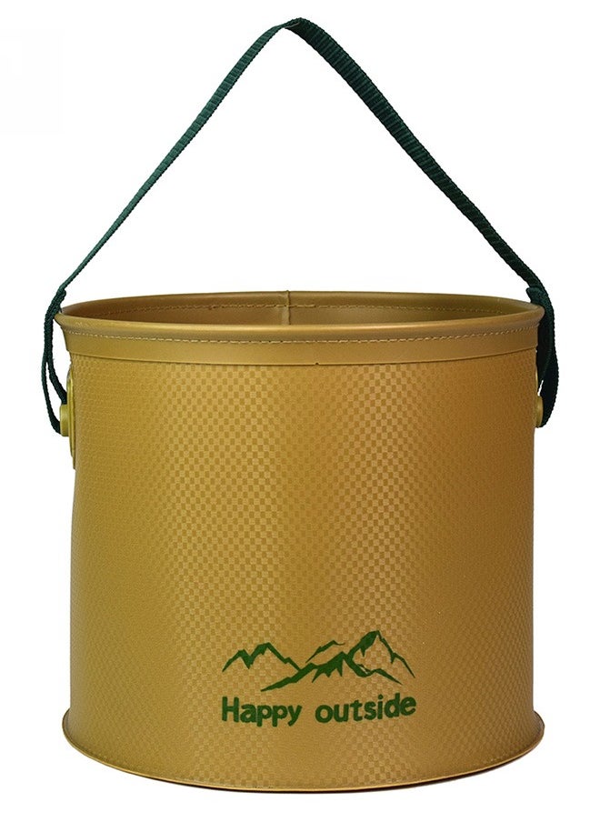 Foldable Collapsible Bucket for Camping & Car Washing - 9.5L Portable Water Container, Thickened EVA Material, Durable Waterproof & Sand Resistant - Multipurpose Basin for Outdoor, Home, Desert Travel (Khaki) - pzsku/ZB0817FEFBB3657E3D1D1Z/45/_/1735182714/1e201e2c-977b-4ba5-b04d-343f41b87b54