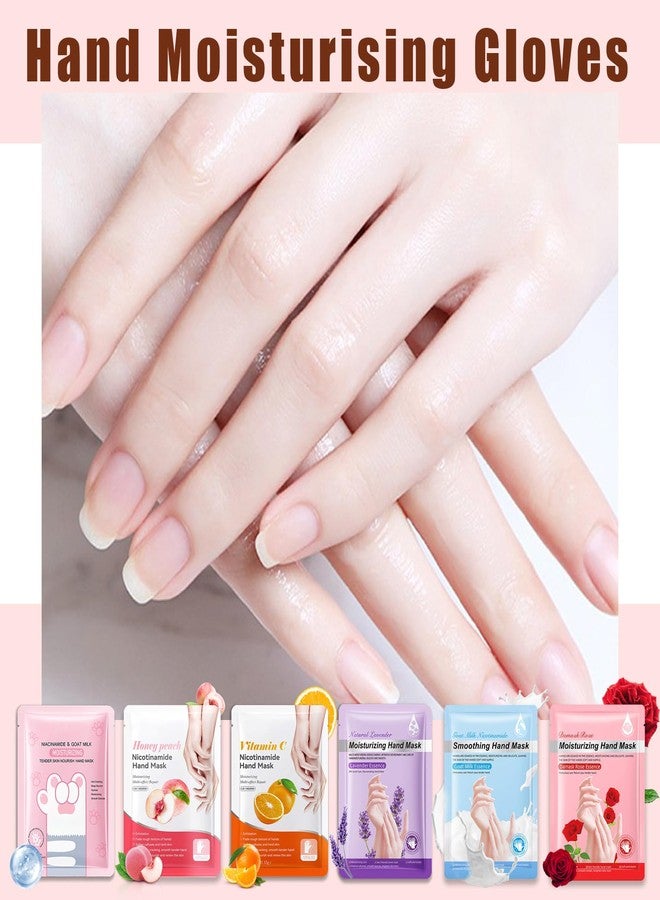 WENJLYJ 6 Pairs Hand Mask for Dry Cracked Hands,Nourishing Moisturizing Gloves,Hands Moisturizer for Deep Moisturizing,Silky Smooth Moisturizing Gloves,Hand Care Mask Set(A) - Image 2