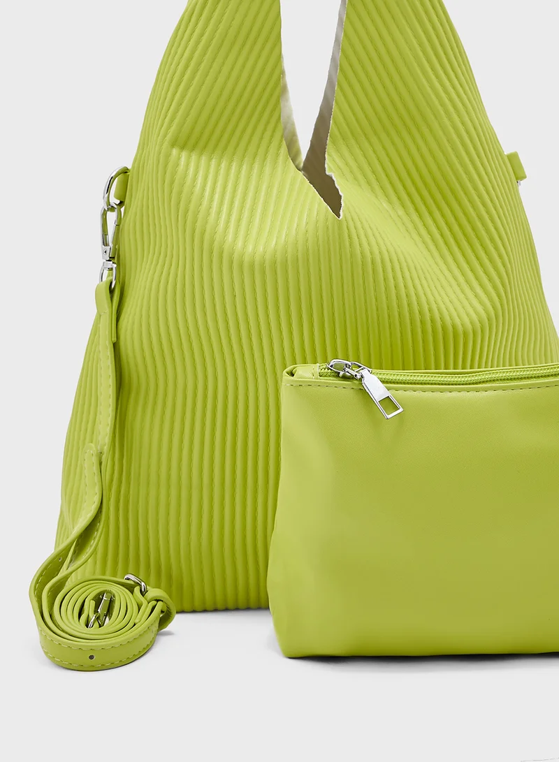 جينجر Pleated Hobo Bag