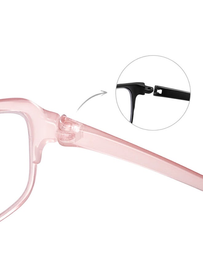 Funsonca Ultra Soft Flexible Blue Light Blocking Reading Glasses Comfortable Imported Material Unbreakable Men Women 6188 Nude Pink +1.00 Strength - Image 1