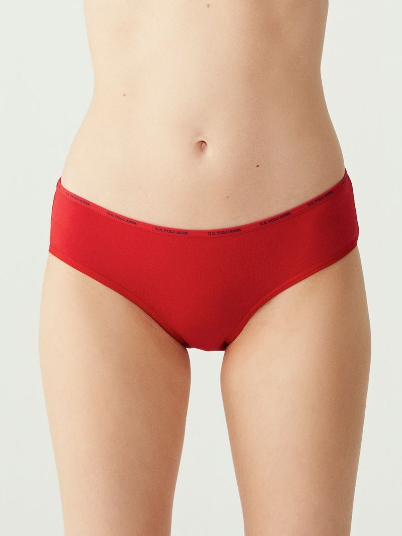 U.S. Polo Assn. BASE. Polo Assn. Women's Multicolored 5 Pack High Waist Slip 67002 - Image 5