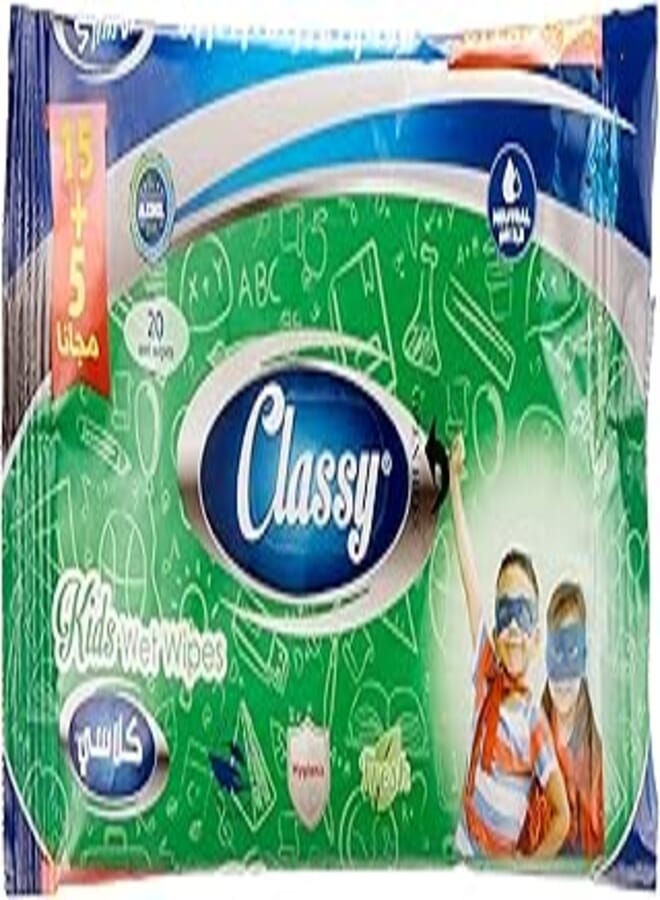 Classy kid wet wipes - 20 wipes