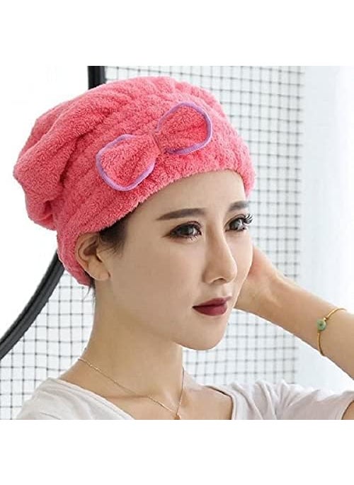 SUKEE Sukee Hair Draying Bow Towel Wrap for Women for Long Hair Absorbent HairDrying Quick Dry Shower Caps Bathrobe Magic Hair Warp Super QuickDrying Microfiber Bath Towel Hair Dry Salon Cap  - Image 5