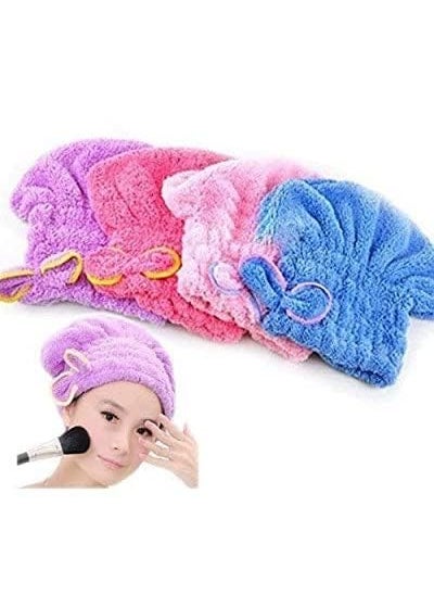 SUKEE Sukee Hair Draying Bow Towel Wrap for Women for Long Hair Absorbent HairDrying Quick Dry Shower Caps Bathrobe Magic Hair Warp Super QuickDrying Microfiber Bath Towel Hair Dry Salon Cap  - Image 4
