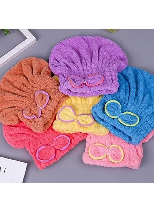 SUKEE Sukee Hair Draying Bow Towel Wrap for Women for Long Hair Absorbent HairDrying Quick Dry Shower Caps Bathrobe Magic Hair Warp Super QuickDrying Microfiber Bath Towel Hair Dry Salon Cap  - Image 2