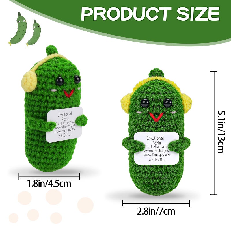 Hoedia Cucumber Crochet Dolls Friend Birthday Gifts for Women Men Coworkers Student - Image 3
