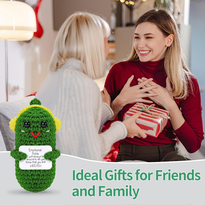 Hoedia Cucumber Crochet Dolls Friend Birthday Gifts for Women Men Coworkers Student - Image 4