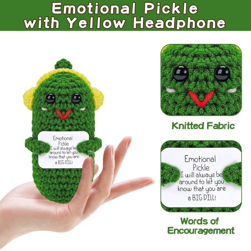 Hoedia Cucumber Crochet Dolls Friend Birthday Gifts for Women Men Coworkers Student - Image 2