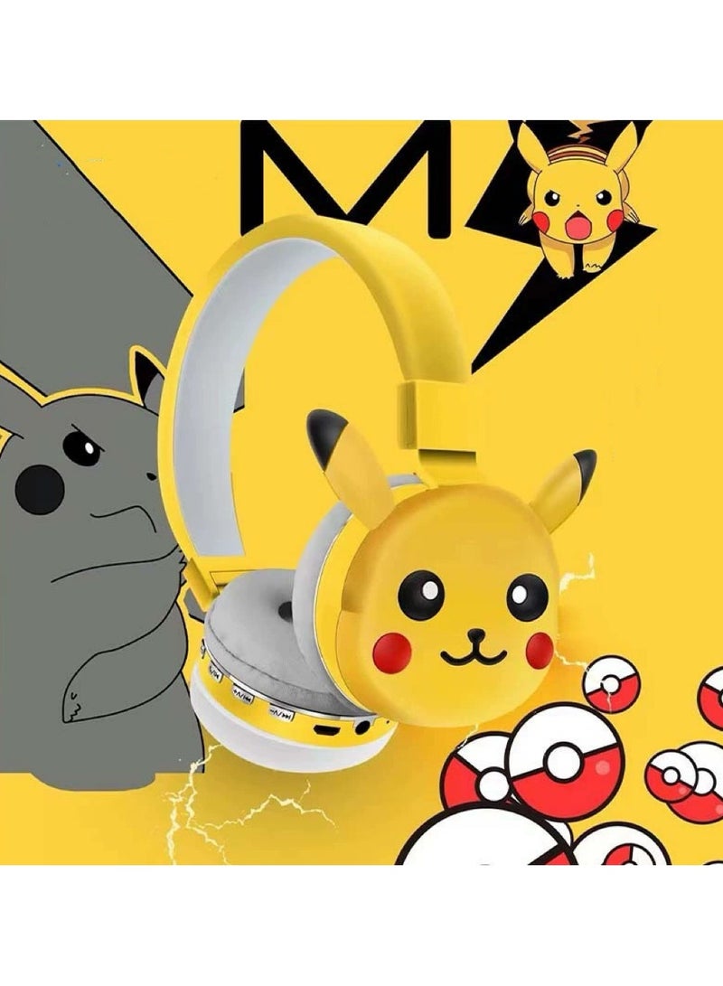 بوكيمون سماعة بلوتوث لاسلكية سماعة ألعاب سماعة قابلة للطي تدعم FM كمبيوتر محمول موسيقى سماعة ستيريو - Image 1