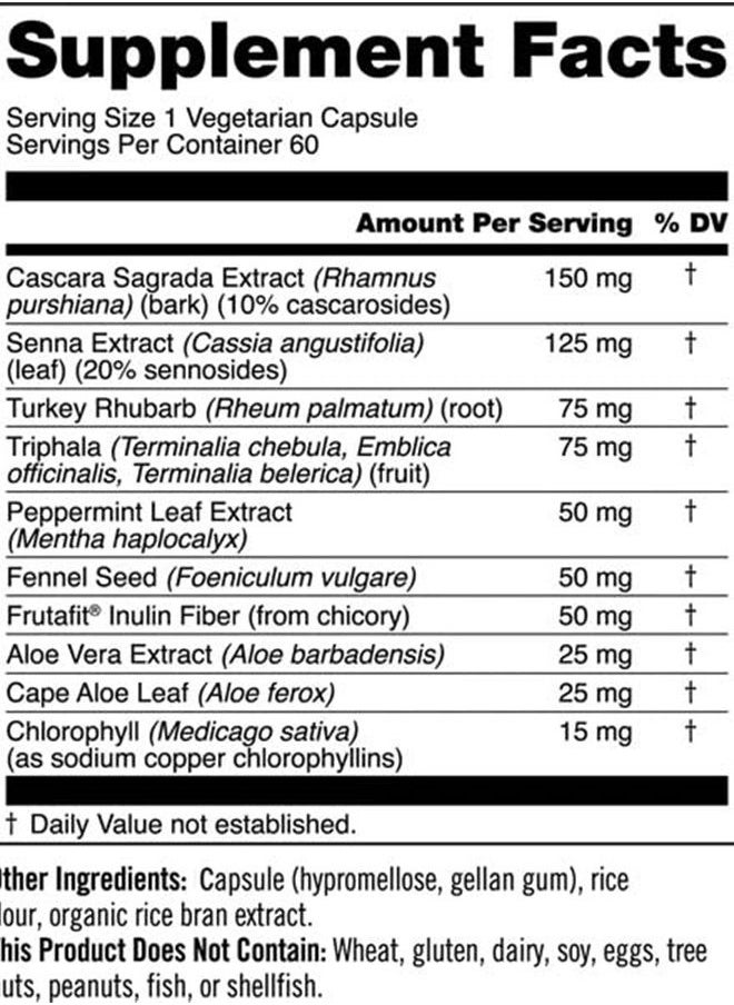 NatureWise - Herbal Detox Cleanse Laxative Supplements | Natural Colon Cleanser Herb & Fiber Blend for Constipation Relief, Toxin Rid, Gut Health, & Weight Loss Support [1 Month Supply - 60 Capsules] - Image 1