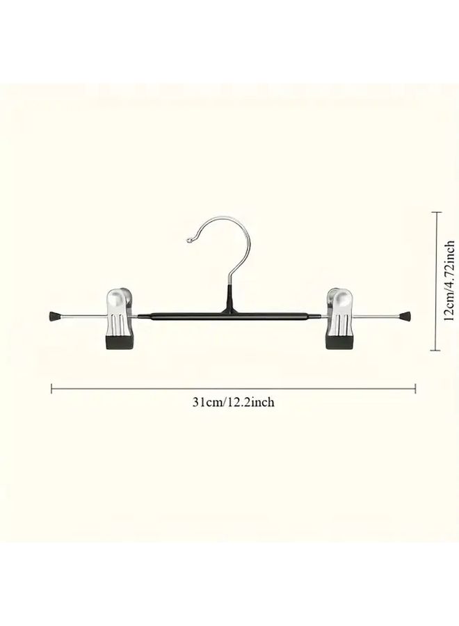 5 Pack Gray Heavy Duty Metal Pants Hangers With Adjustable Clips - Image 2