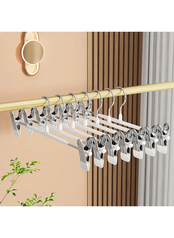5 Pack Gray Heavy Duty Metal Pants Hangers With Adjustable Clips - Image 4