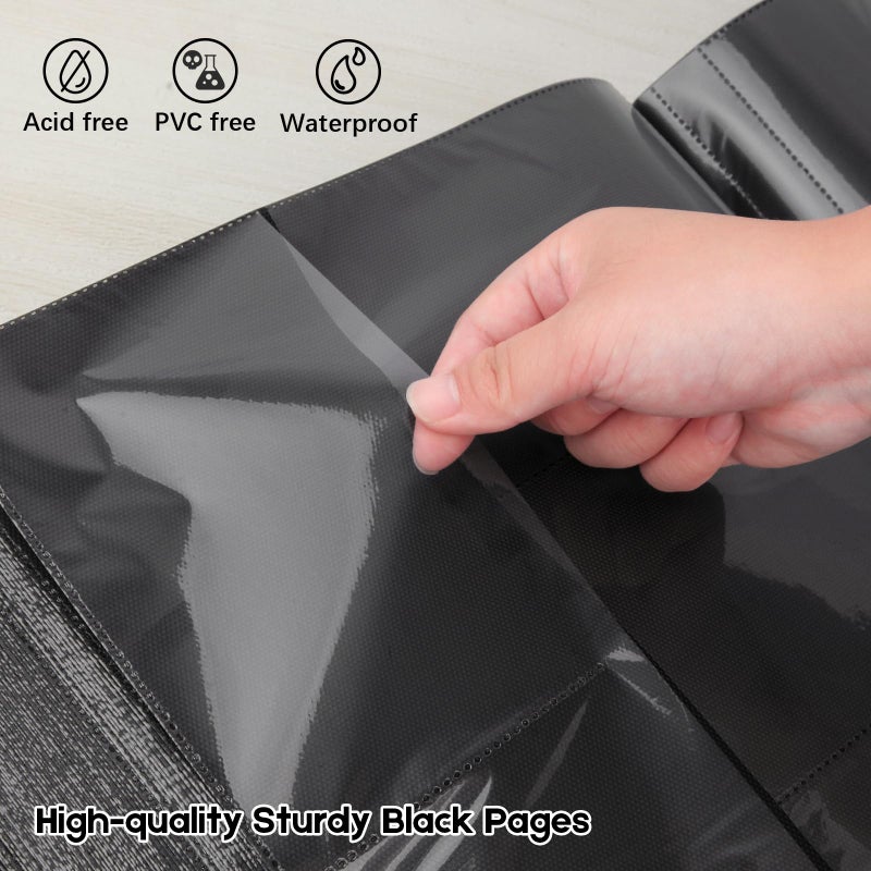 Veicevol 1000 Pocket Photo Album 4x6 Leather Cover, Extra Large Capacity Holds 1000 Horizontal and Vertical Photos, Acid Free Non Stick Pages with Front Window, Perfect for Wedding Family Baby Memories, Black - Image 5