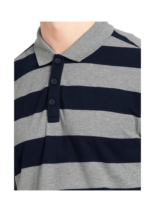 JOCKEY - Jockey US93 Men Super Combed Cotton Rich Striped Polo T Shirt - Image 1
