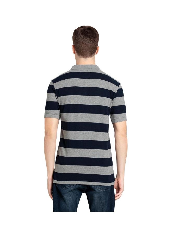 JOCKEY - Jockey US93 Men Super Combed Cotton Rich Striped Polo T Shirt - Image 1