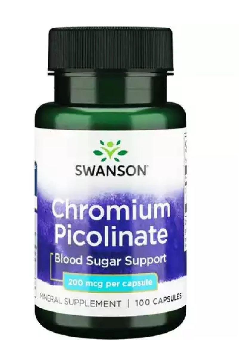 SWANSON CHROMIUM PICOLINATE 200mcg 100 CAP