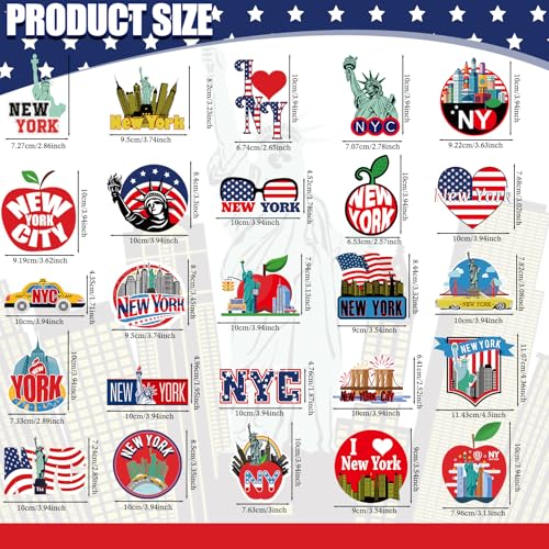 Fabbay 25 Pcs New York Fridge Magnet Magnetic Refrigerator Stickers New York Souvenirs Gifts Refrigerator Magnets for Fridge Laptop Locker Home Decoration Accessories - Image 2