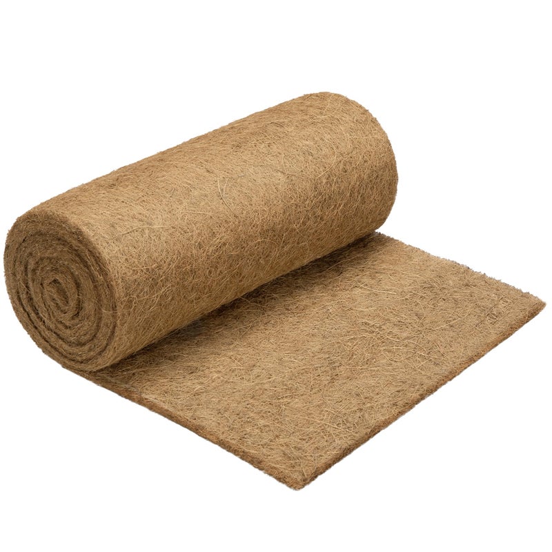 VIVOSUN Coco Coir Liner 12x80 in, 100% Natural Coconut Fiber Mat, Thickened Coco Liner Roll for Planters, Hanging Baskets, Garden Decoration, DIY Crafts, Pet Pads & Reptile Carpet - Image 1