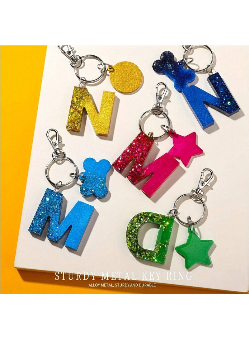 50 pieces of medal and pendant making accessories, silver-colored clips and keyrings, 50 rings with 50 clips - Image 3