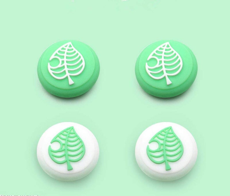 JMXLDS 6PCS Silicone Cute Thumb Grip Caps Cover Ergonomic Joystick Caps Analog Thumb Stick Caps for Switch NS Joy Con/Switch Lite Controller-Leaves - Image 2